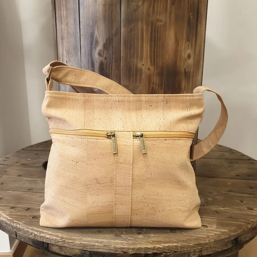 Sac en liège avec poches zippées sur le devant