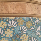 Zoom motif imprimé floral - sac bandoulière amandine - alsace