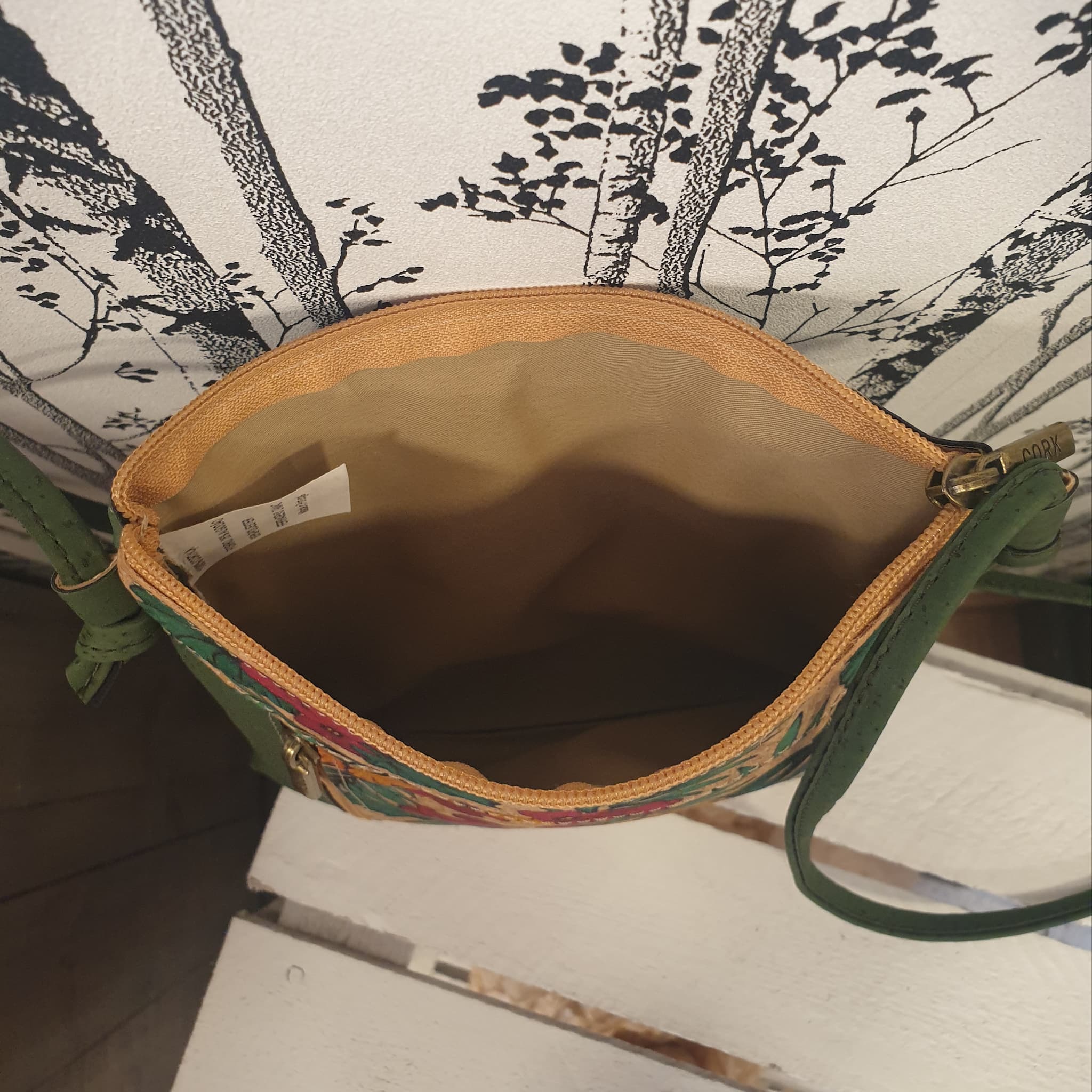 Sac bandoulière printanier - vue intérieure - alsace