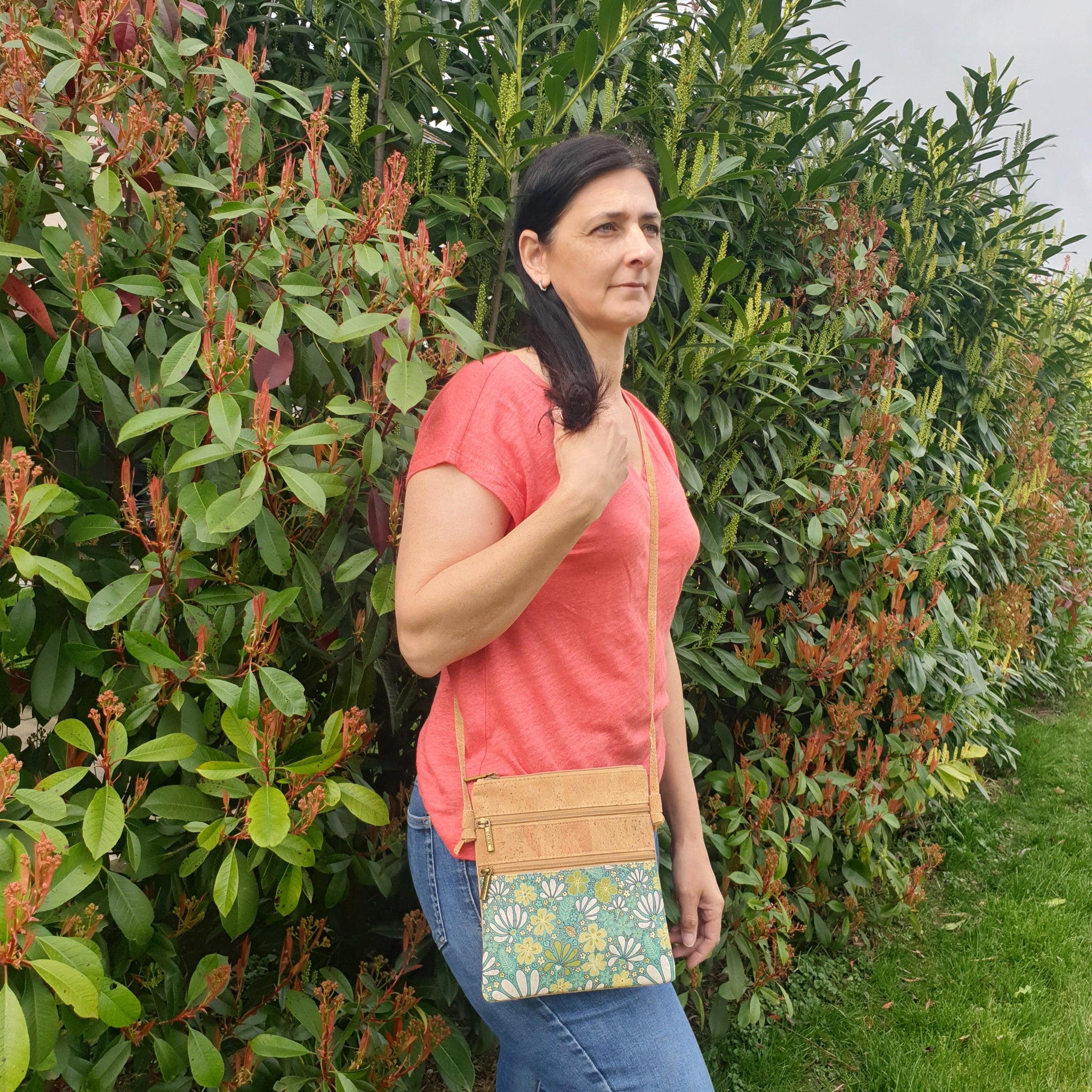 Sac liège imprimé made in portugal - alsace - vue porté