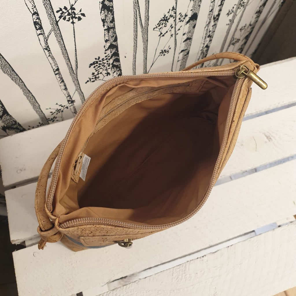 vue intérieure - sac bandoulière - liège