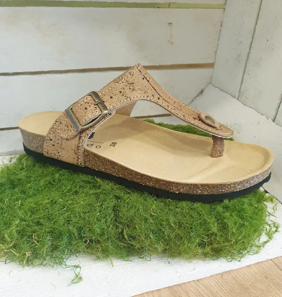 Sandales confortables en liège naturel