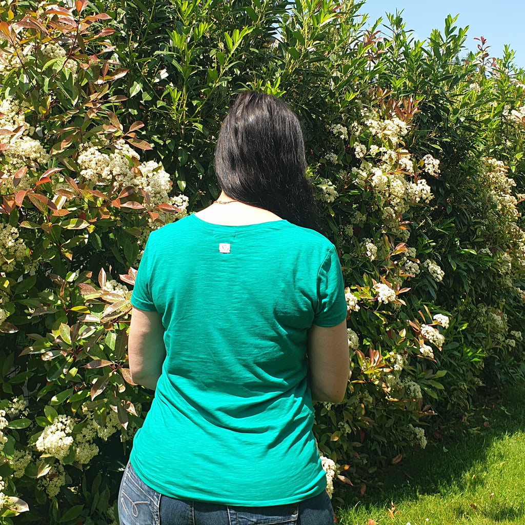 Tee-shirt coton jersey - vue de derrière portée - Love by md