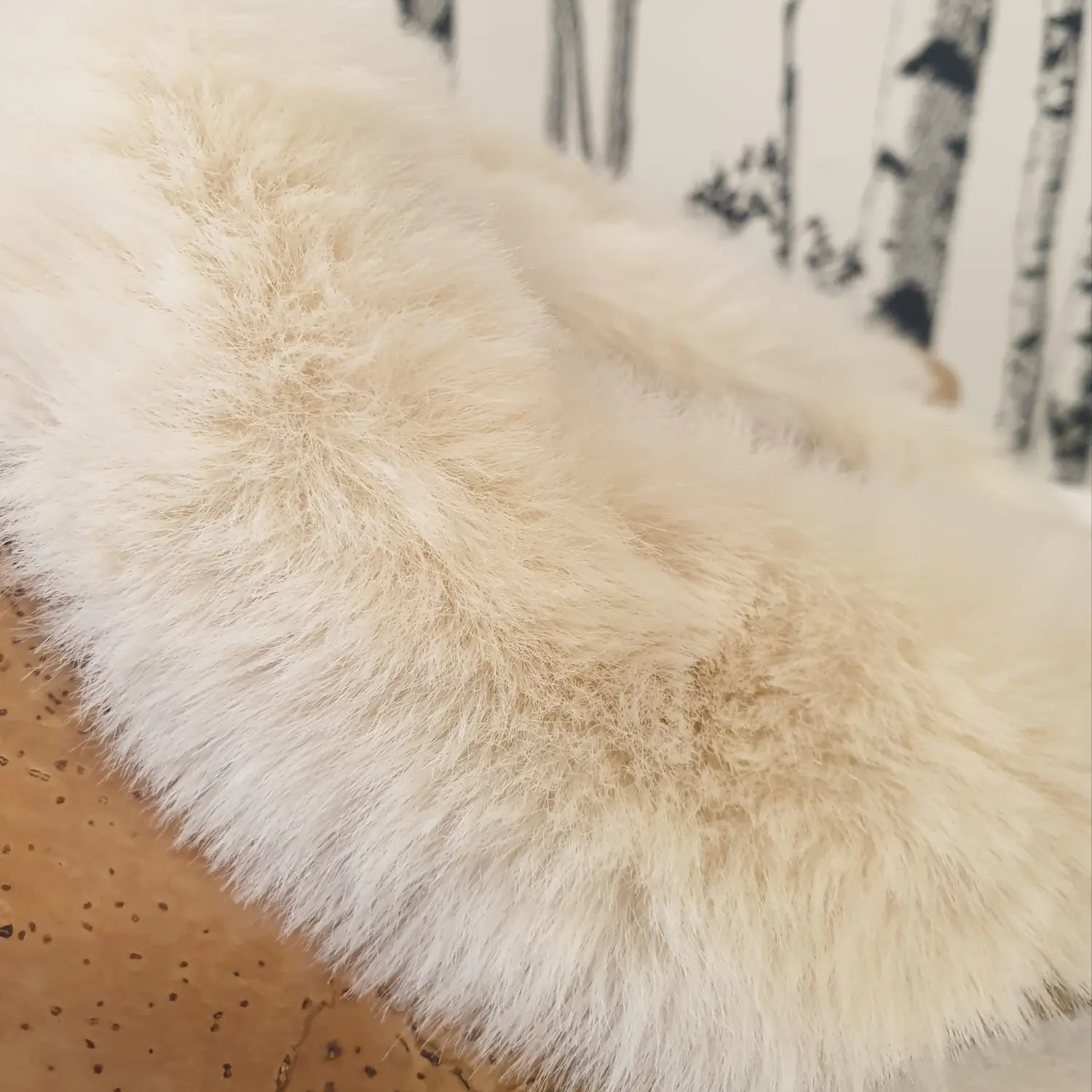 zoom fourrure chaussons Maya