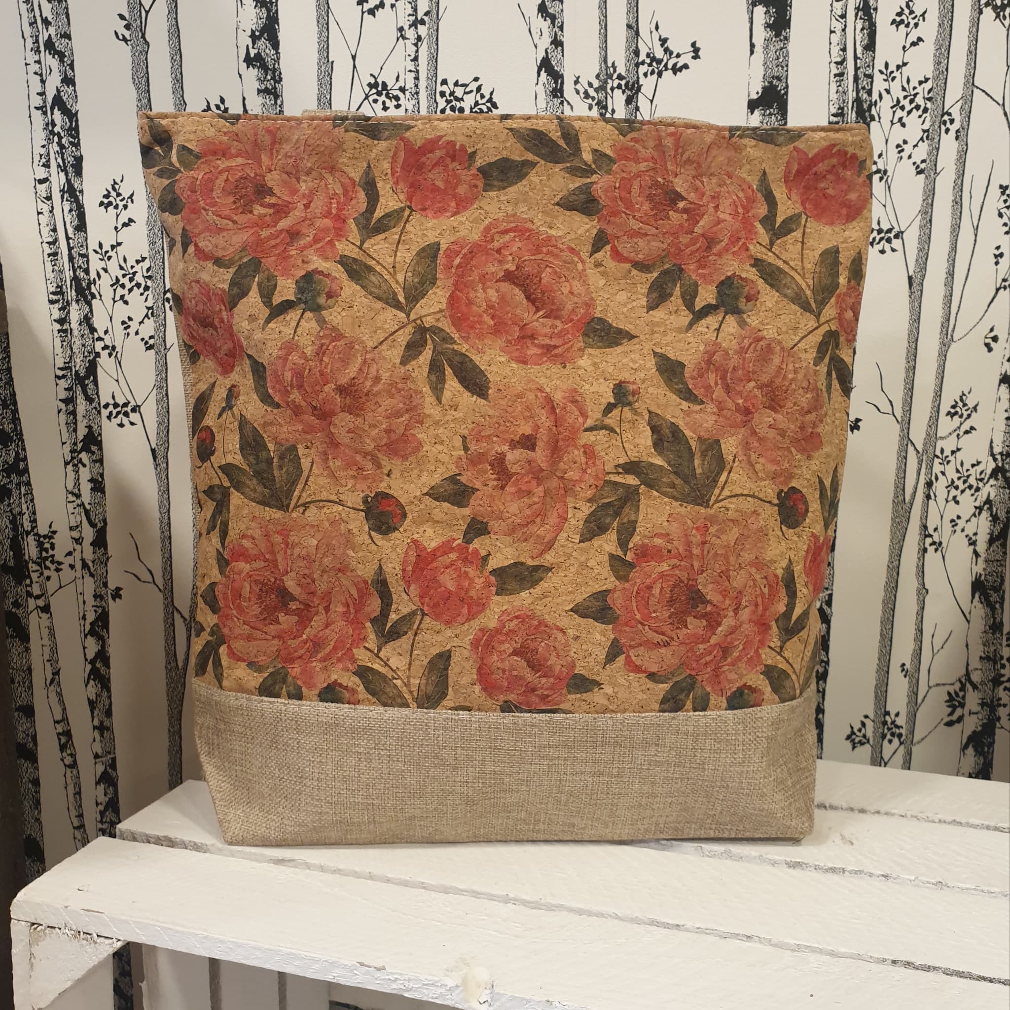 Tote bag fleurie - made in portugal - vue de devant