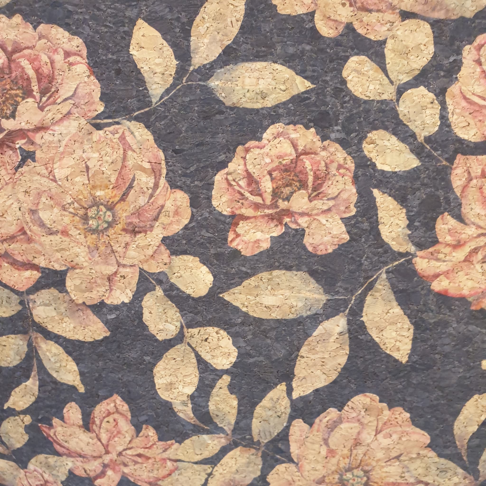 Zoom sur imprimé liège fleuri - sac cabs