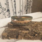 VUE DE DEVANT BRACELET FAIT MAIN UNISEXE VERT