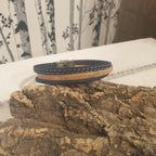 VUE DE DEVANT BRACELET VEGAN bleu foncé