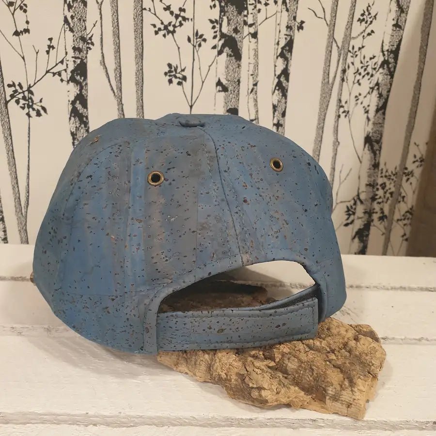 Casquette écoresponsable en liège bleu Azura