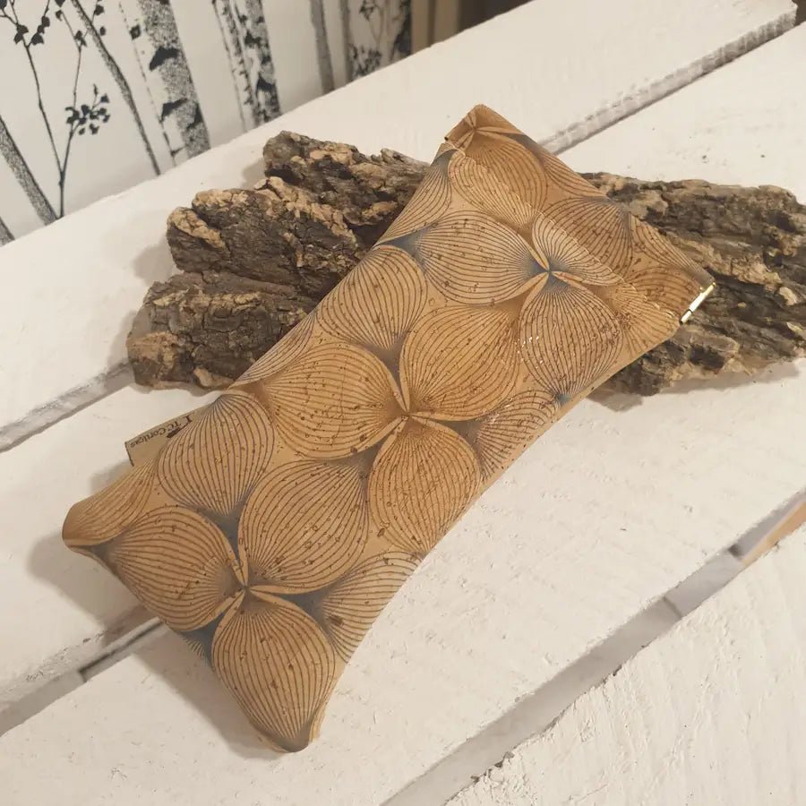 Étui à lunettes en liège naturel à motifs – vue de face