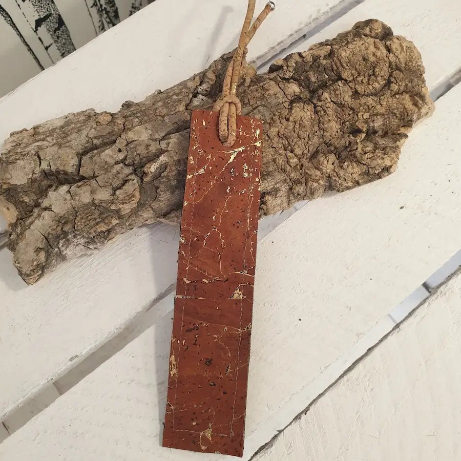 Marque-page en liège cuivré doré fait main