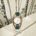Montre artisanale en liège Ludivine avec cadran fond blanc - création artisanale