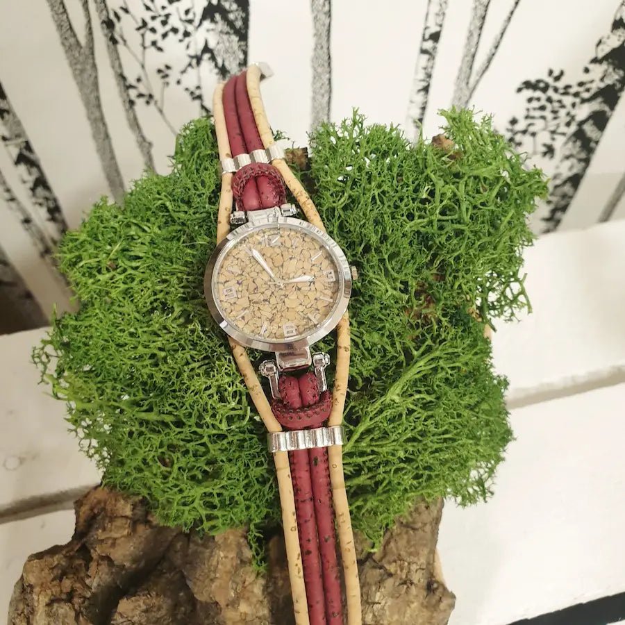 Montre artisanale en liège Ursula - création artisanale
