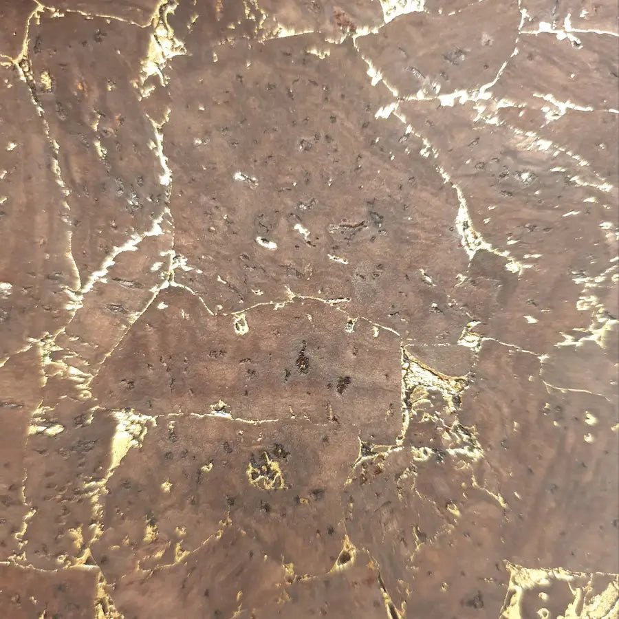 zoom sur tissus de liège marron foncé