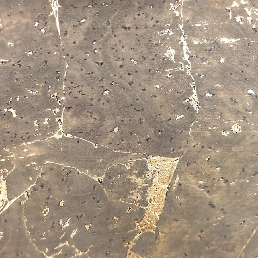 zoom tissus de liège vert doré