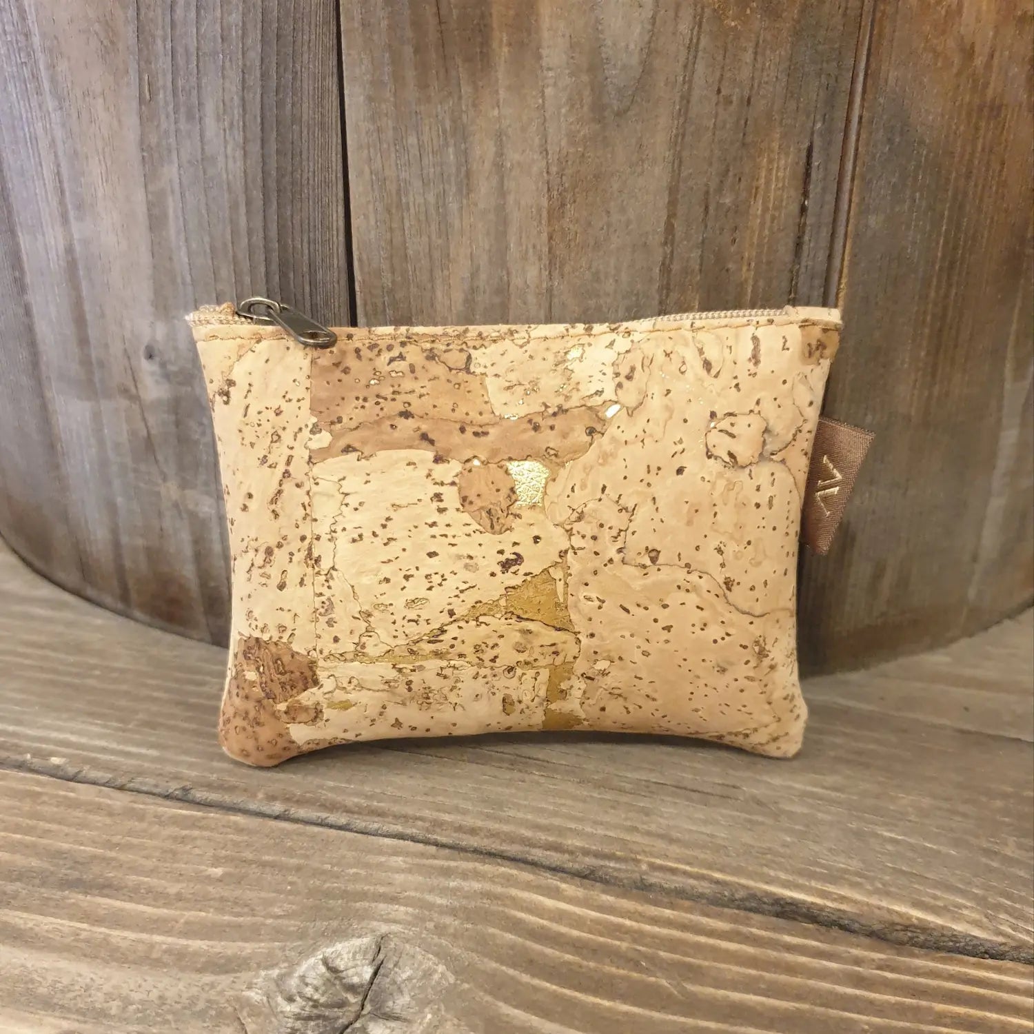 PORTE MONNAIE EN LIEGE NATURE DORE JUAN