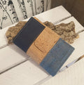 Portefeuille Elva Bleu en liège naturel, petit format