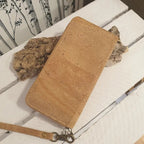 Portefeuille en liège naturel avec fermeture zippée