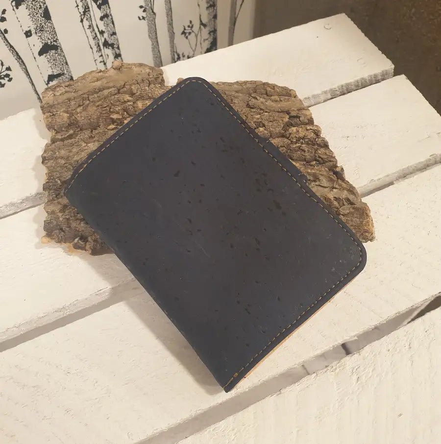 Vue arrière du portefeuille en liège