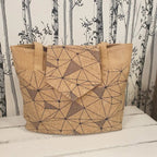 Sac à main en liège naturel avec formes géométrique – vue de face