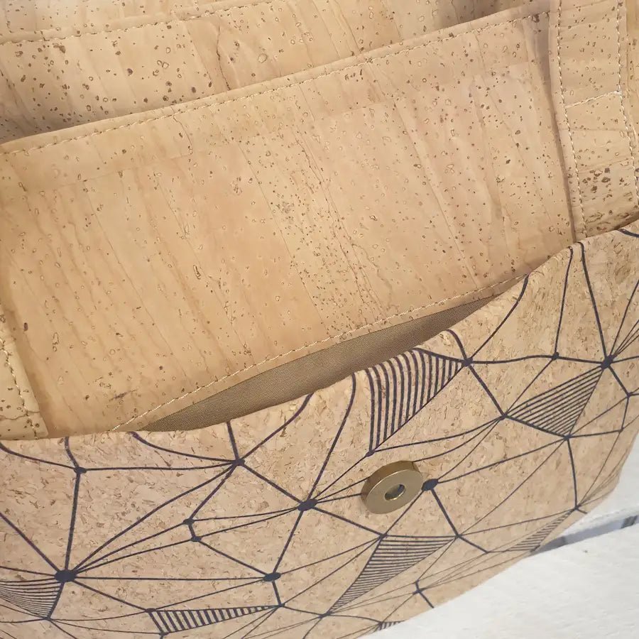 détail sur poche avant sac à main