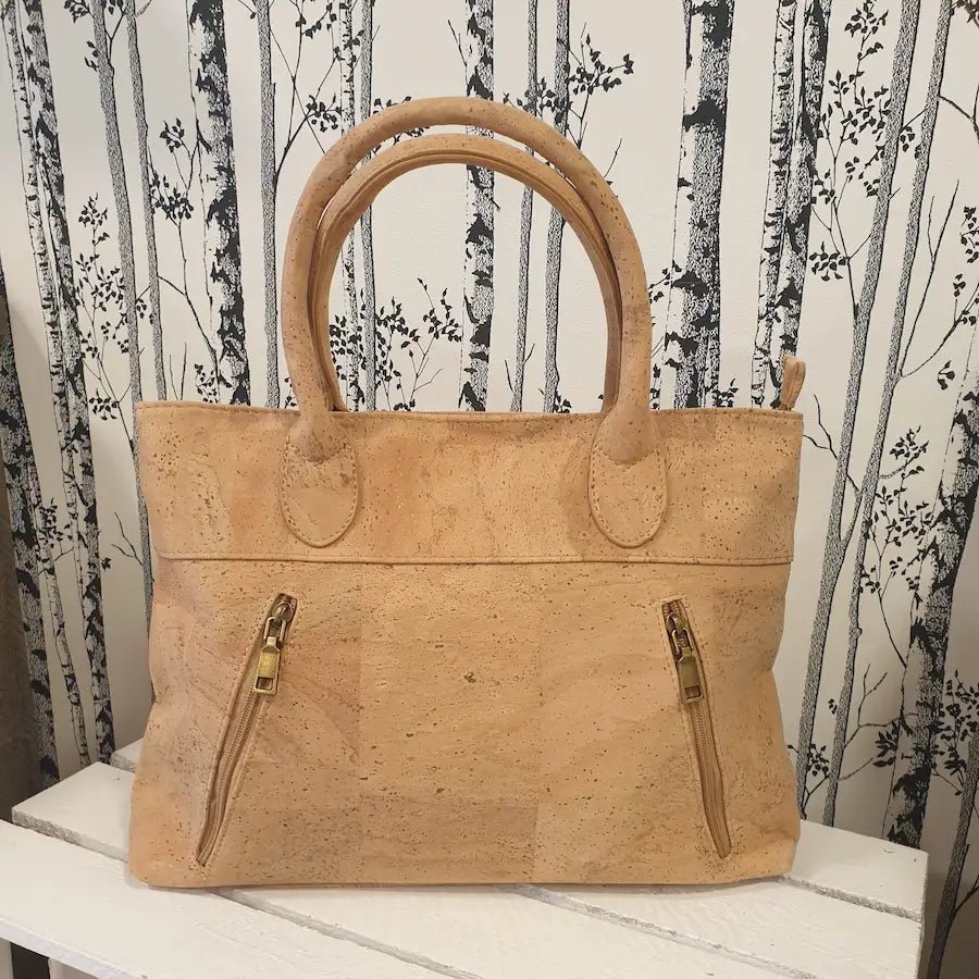 Sac à main Mélodie en liège naturel avec anses