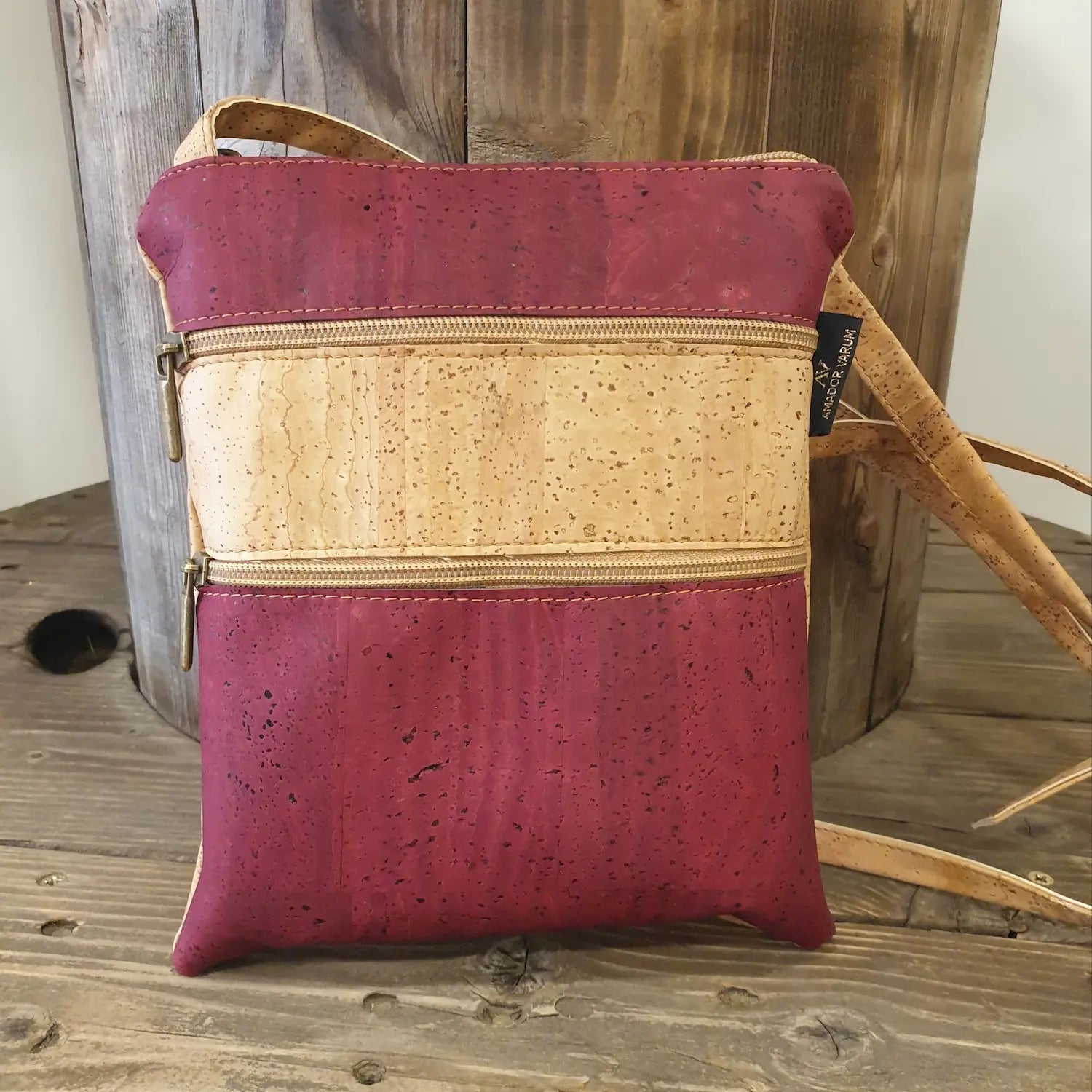 SAC BANDOULIERE EN LIEGE BORDEAUX AMADA