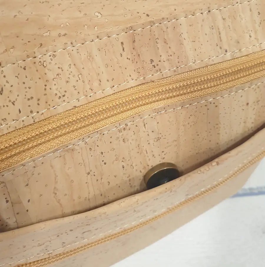 Sac en liège avec poches zippées sur le devant