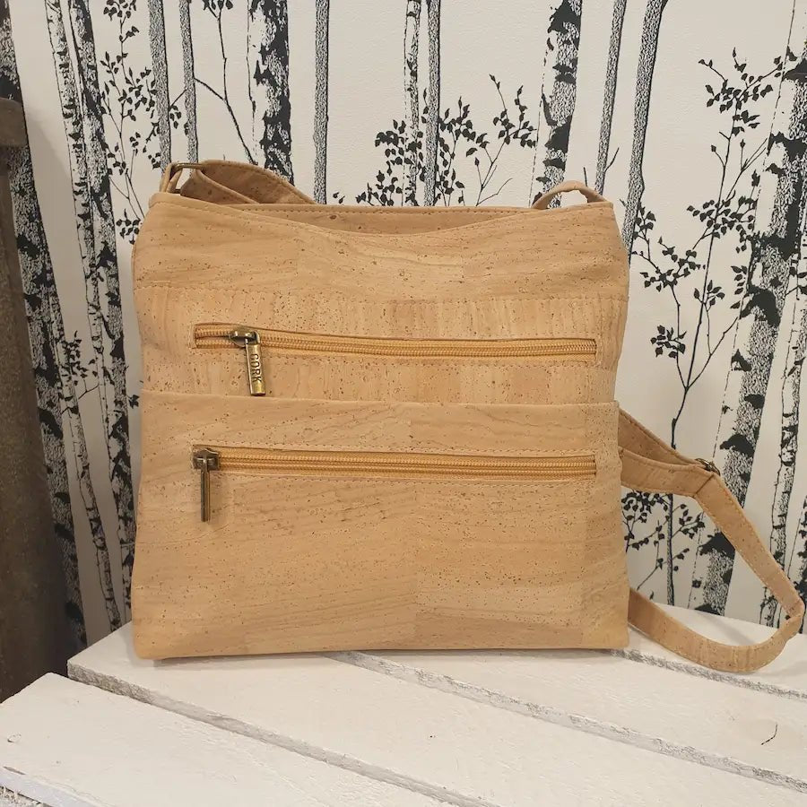 VUE DE DECVANT SAC BANDOULIERE VEGAN AMBRE