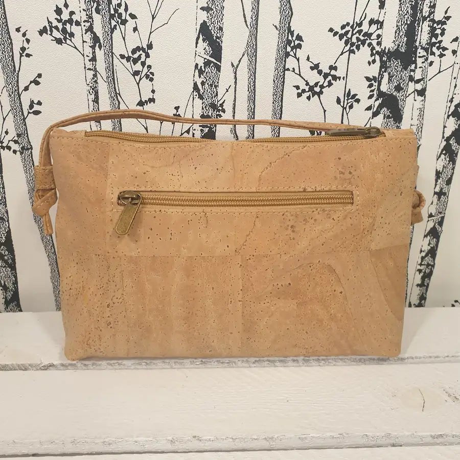 vue arrière avec poche zippée sac bandoulière naturel