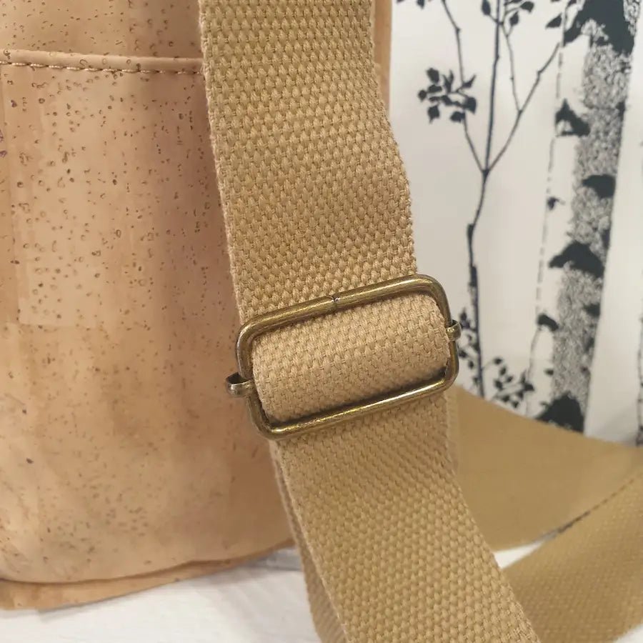 Détail sur bandoulière réglable du sac bandoulière