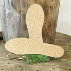 vue de dessus semelle en liège